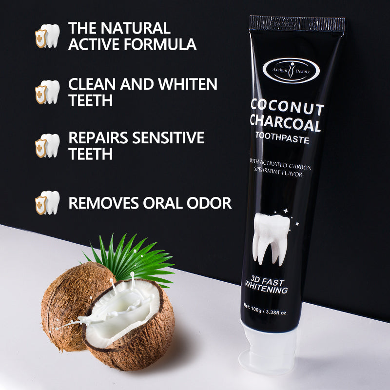 Dentifrice au charbon de coco معجون أسنان بفحم جوز الهند