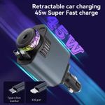 Chargeur de voiture5 en 1 محول ولاعة سجائر 66 واط للشحن السريع