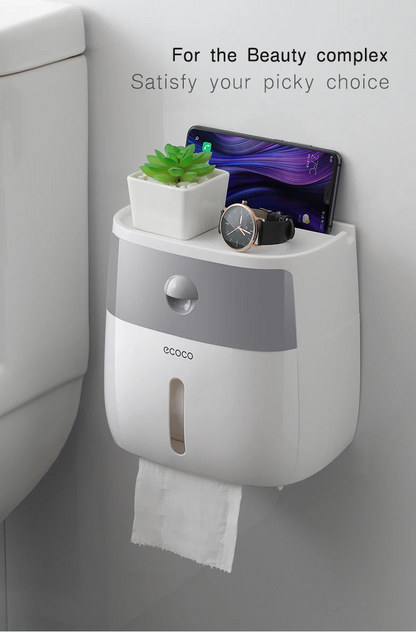 حامل لفة ورق تواليت مثبت على الحائط ، حافظة حامل ورق مرحاض ،Toilet paper holder