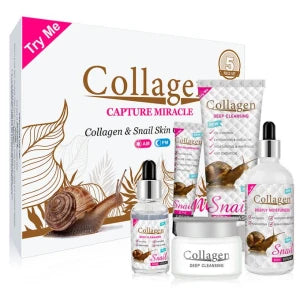 Snail Collagen Facial Skin Care مجموعة مستخلص الكولاجين من الحلزون