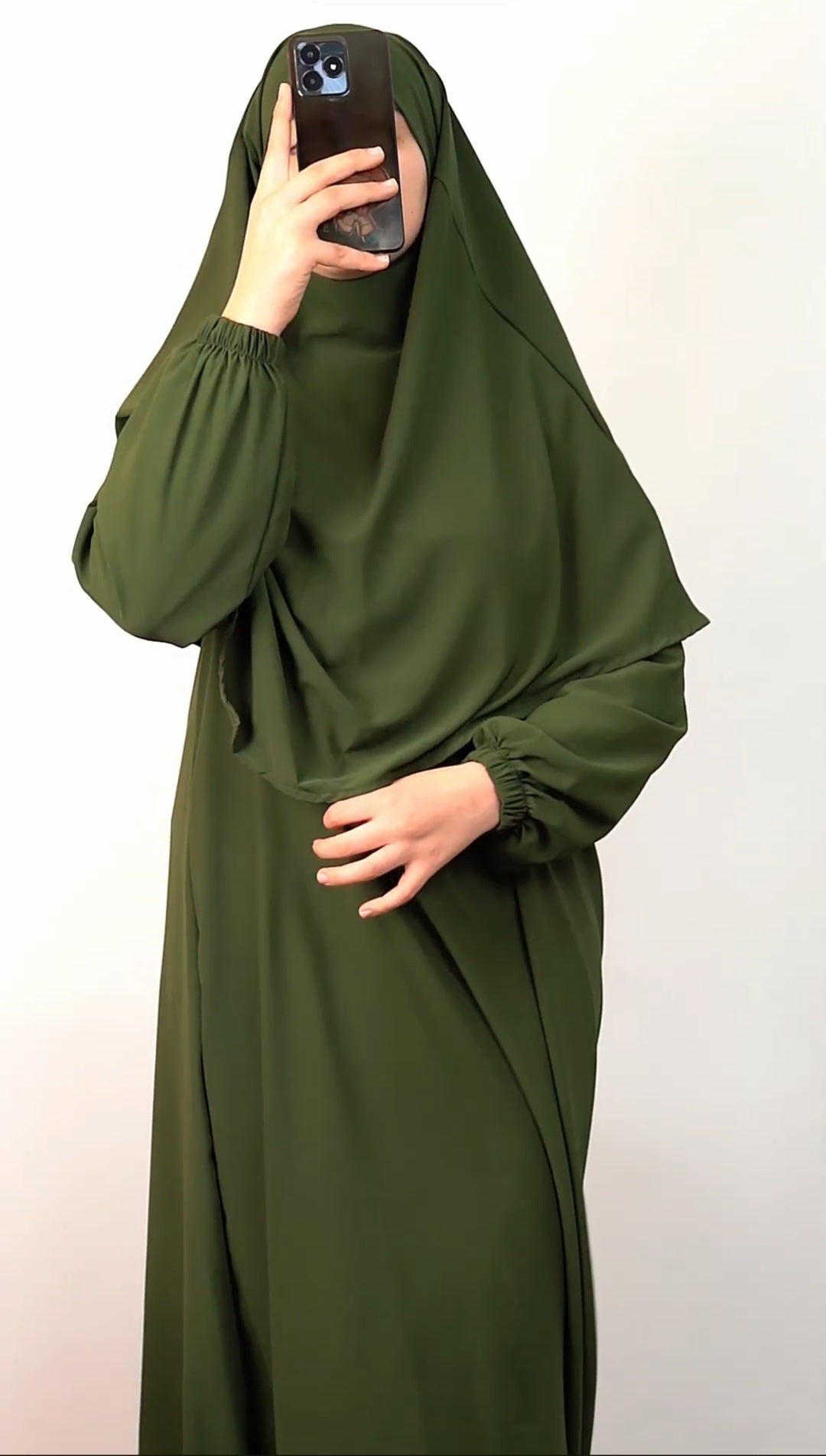Abaya Femme 2 Pièces pour Prière & Omra – Abaya avec Foulard