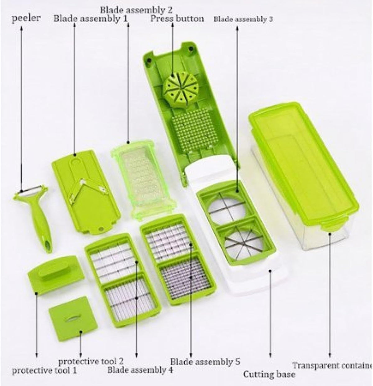nicer dicer قطاعة خضروات وفواكه من 13 قطعة