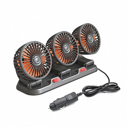 Ventilateur 3 têtesمبرد سيارة دوار بثلاثة رؤوس