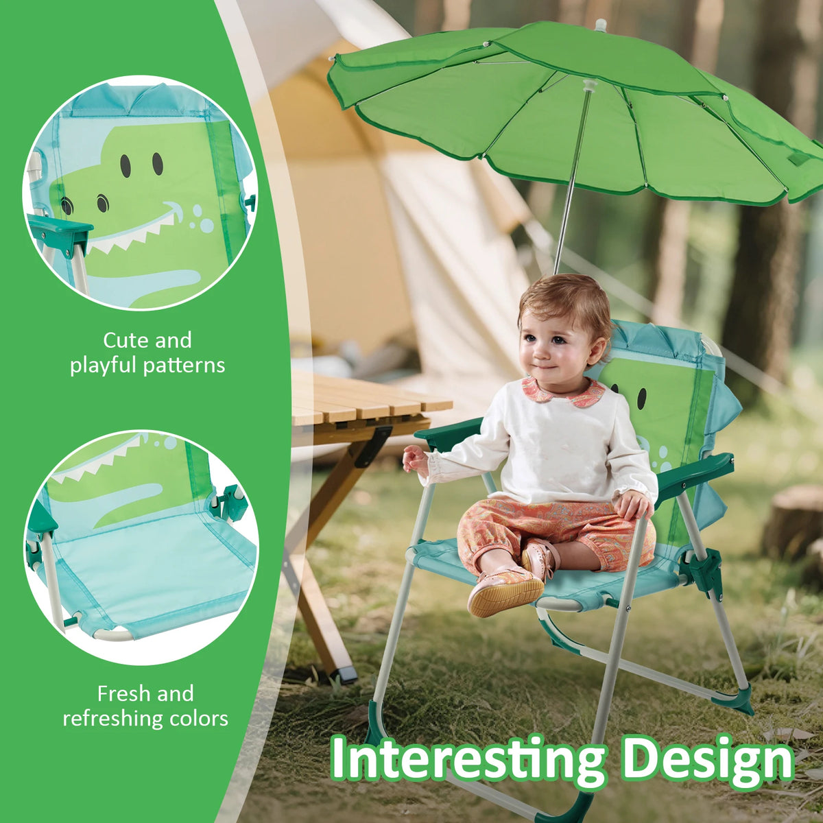Chaise enfant avec parasol كرسي للأطفال مع مظلة