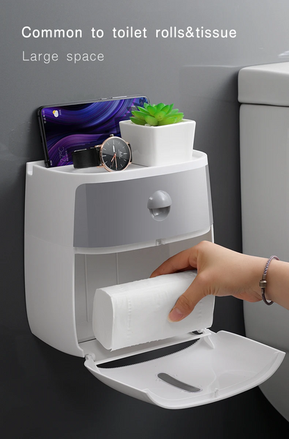 حامل لفة ورق تواليت مثبت على الحائط ، حافظة حامل ورق مرحاض ،Toilet paper holder