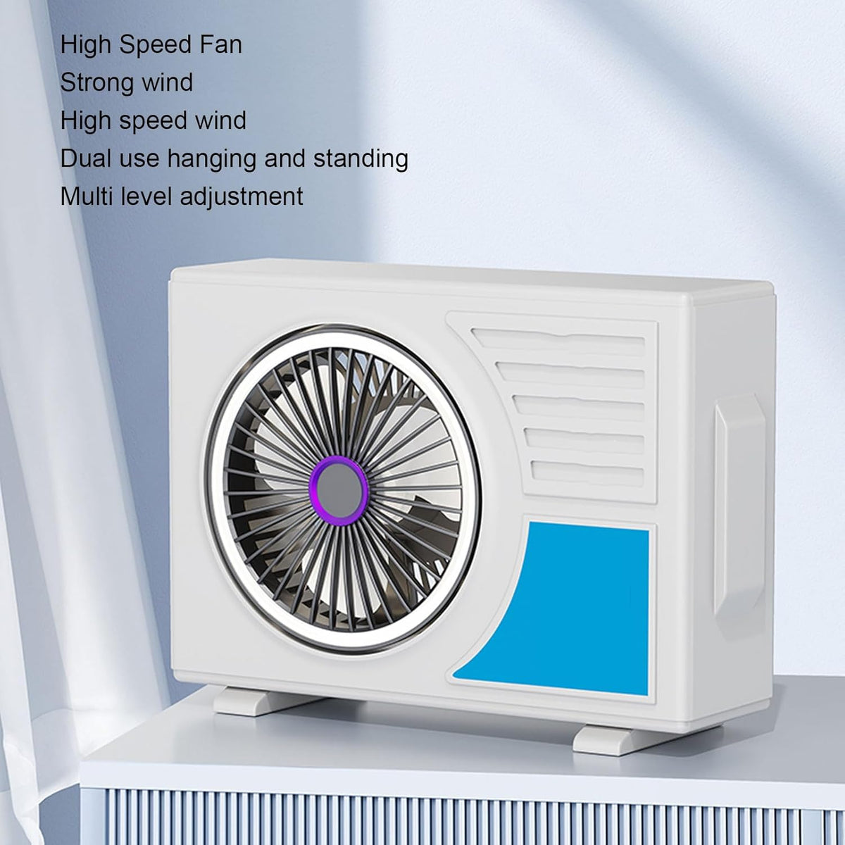 Ventilateur de bureau générique مروحة مكتب قابلة للتعديل بخمس سرعات