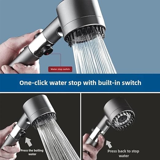 turbocharged shower head راس دش فلتر مع ضغط عالي محمول باليد