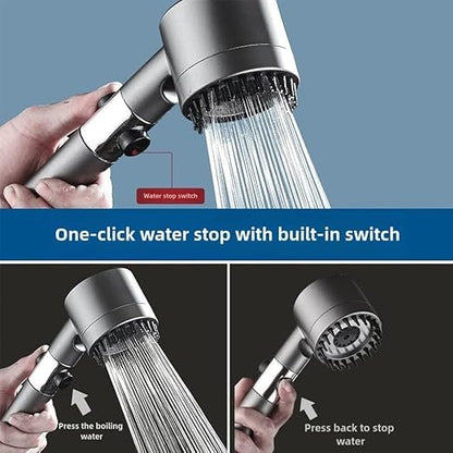 turbocharged shower head راس دش فلتر مع ضغط عالي محمول باليد