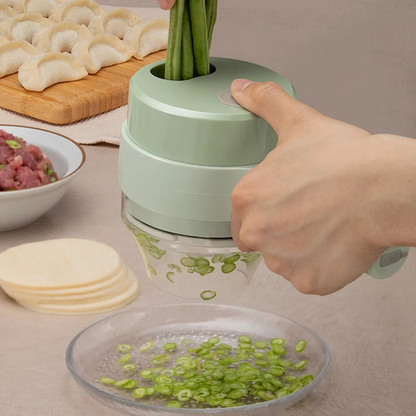 قطاعة خضروات كهربائية - Hachoir Électrique Portable 4 en 1 pour Légumes