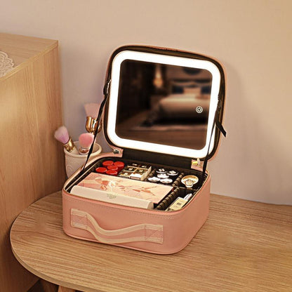 Trousse de Maquillage avec Miroir LED 3 Lumières | MATJARRA