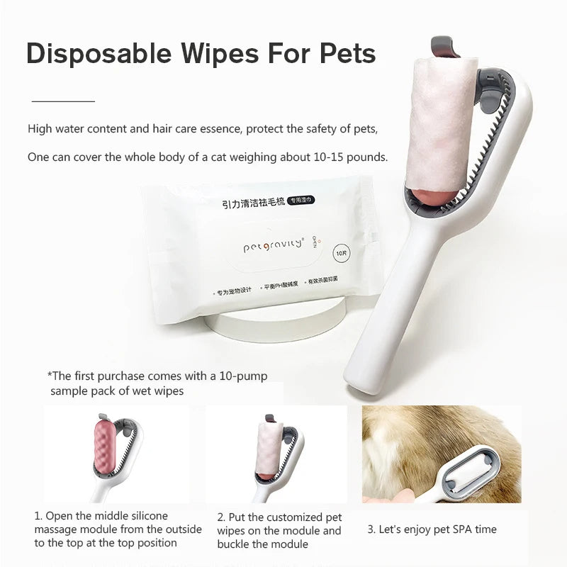 spray handle مشط للعناية بالحيوانات