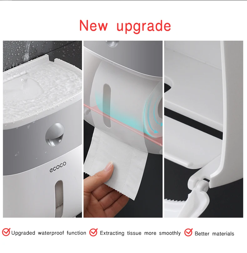 حامل لفة ورق تواليت مثبت على الحائط ، حافظة حامل ورق مرحاض ،Toilet paper holder