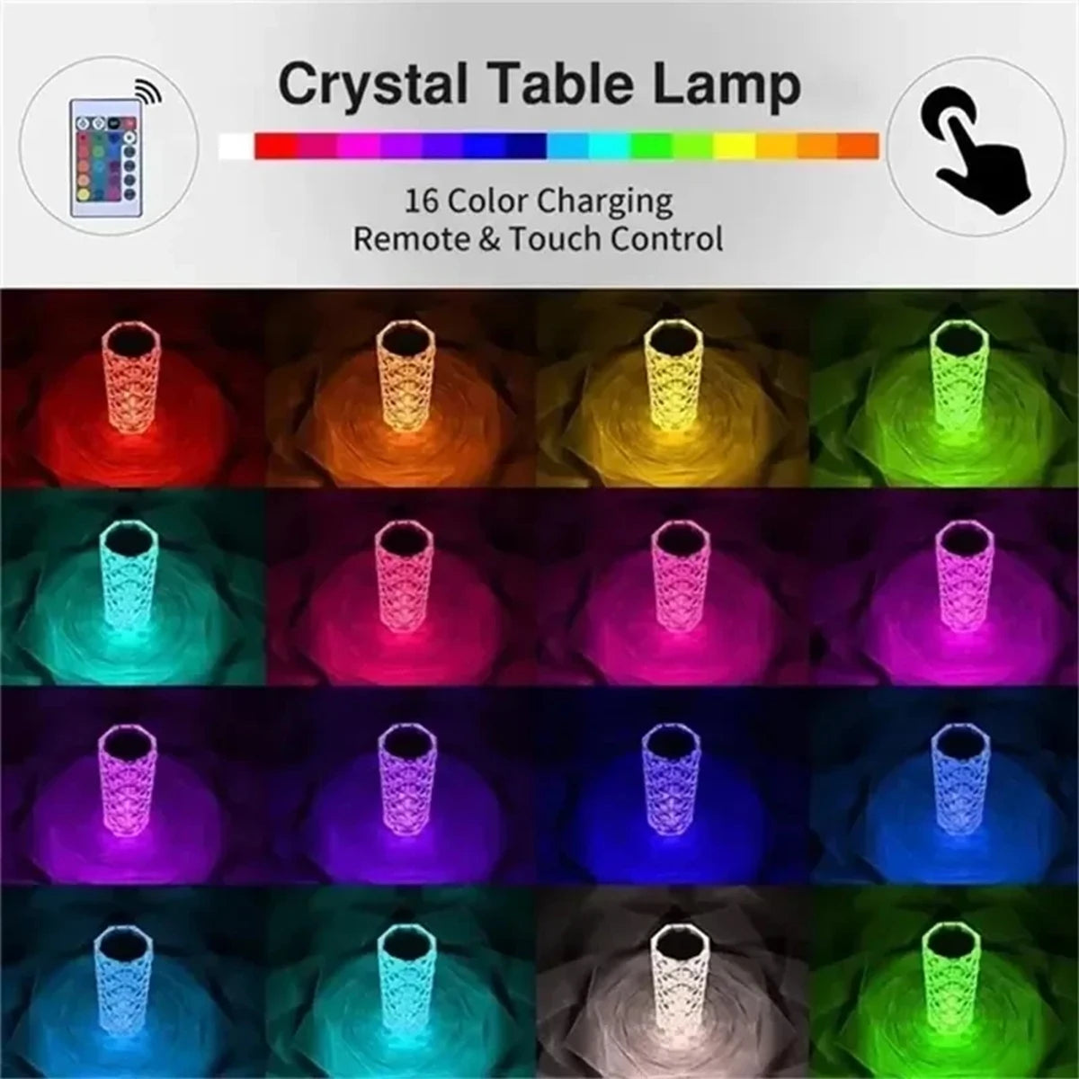 Lampe rose مصباح يعمل باللمس