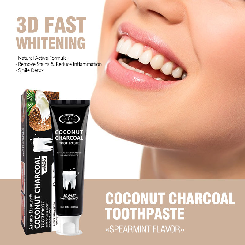 Dentifrice au charbon de coco معجون أسنان بفحم جوز الهند