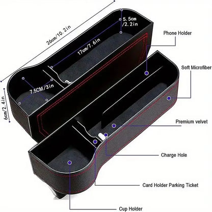 Boîte de rangement pour voiture صندوق تخزين للفجوات في السيارة