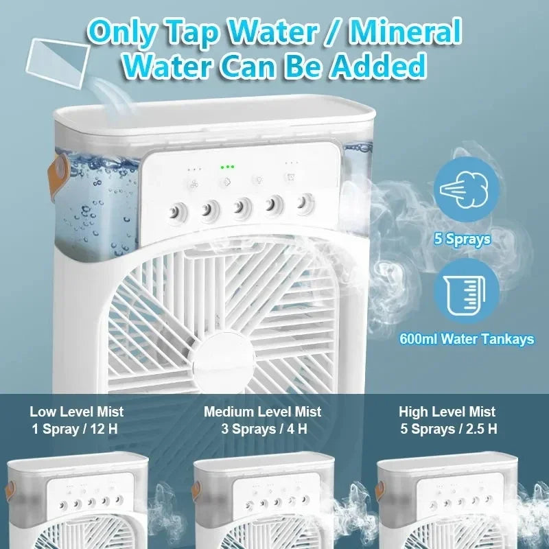 Humidificateur portable 3 en 1مكيف هواء محمول