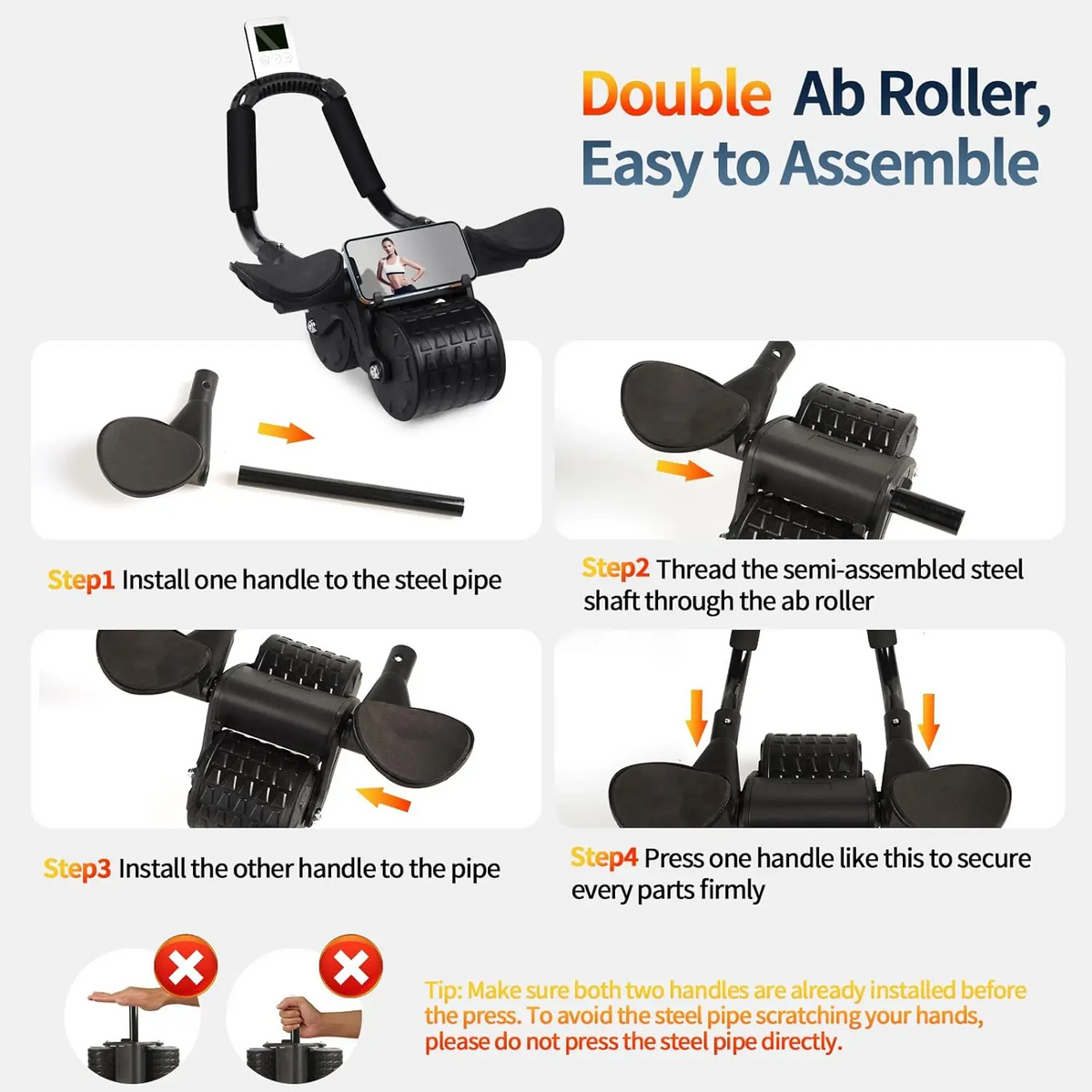 جهاز تمرين البطن الذكي - Multi-Function Ab Roller