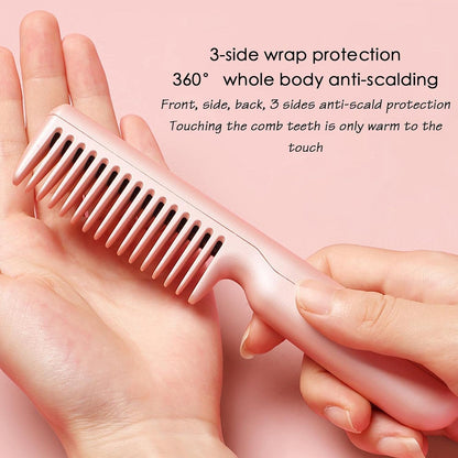 Peigne à lisser les cheveux فرشاة مشط حرارية قابلة لإعادة الشحن