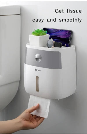 حامل لفة ورق تواليت مثبت على الحائط ، حافظة حامل ورق مرحاض ،Toilet paper holder