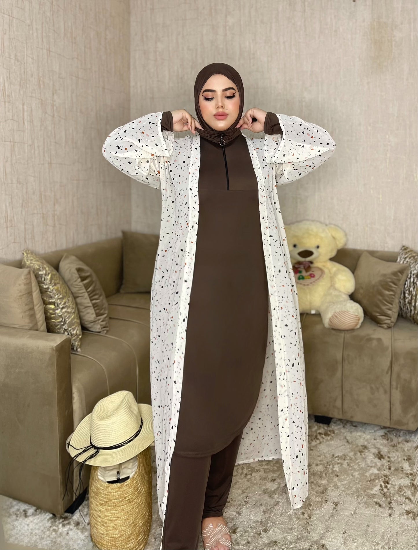 Burkini Femme Cash Terrazzo – Ensemble Élégant & Confortable