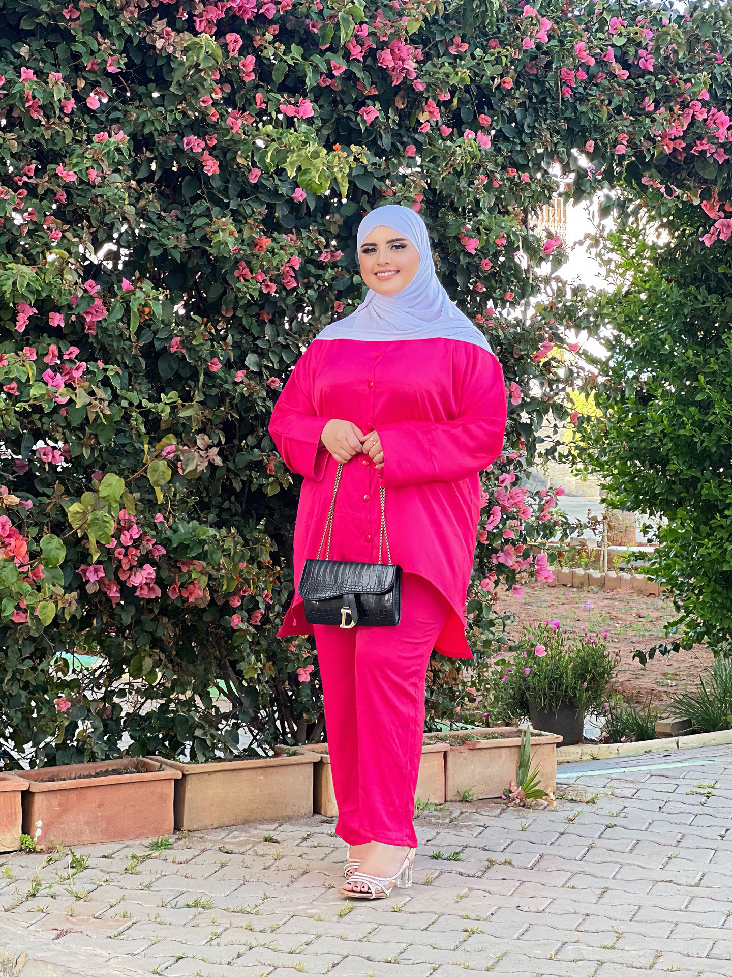 Ensemble Femme Sadafa en Satin – Élégant & Tendance