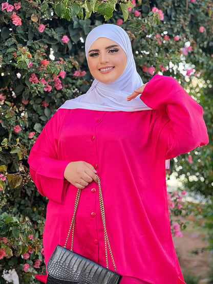 Ensemble Femme Sadafa en Satin – Élégant & Tendance