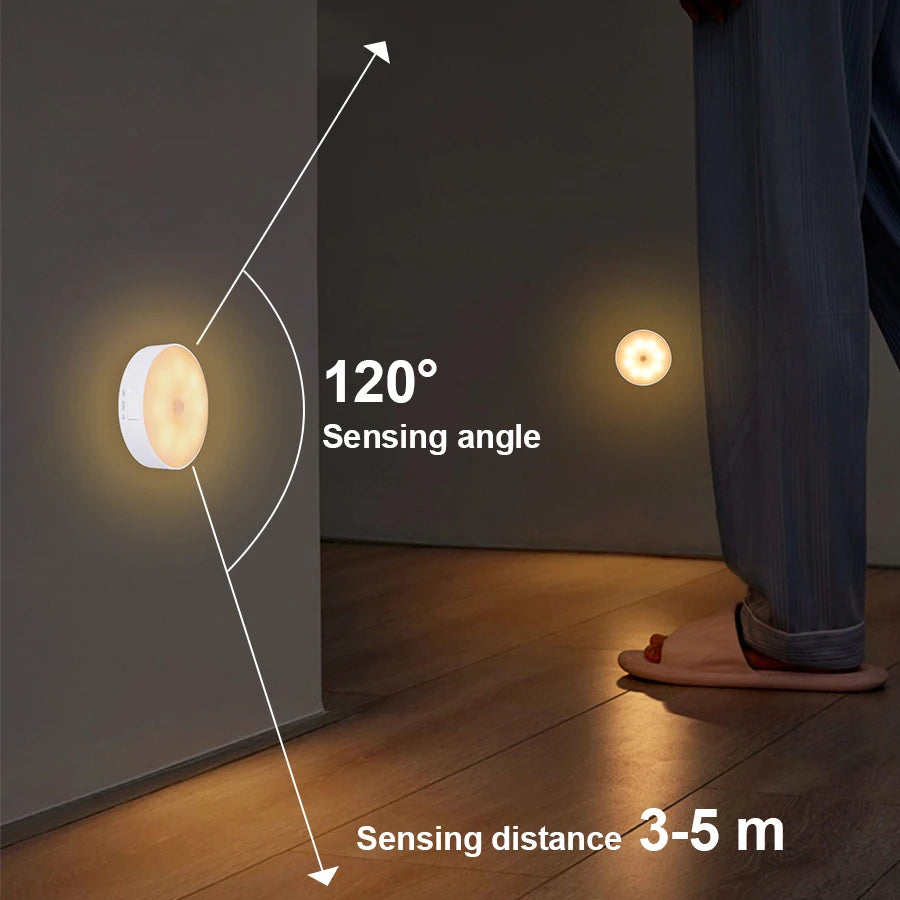 Lampe LED Rechargeable ومصباح لاسلكي مع مستشعر حركة