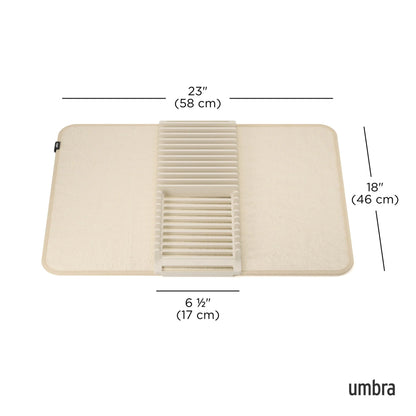 Égouttoir à Vaisselle avec Tapis Absorbant 2-en-1 | MATJARRA