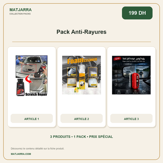 Pack Anti-Rayures, pack MATJARRA de 3 produits, prix 199 DH