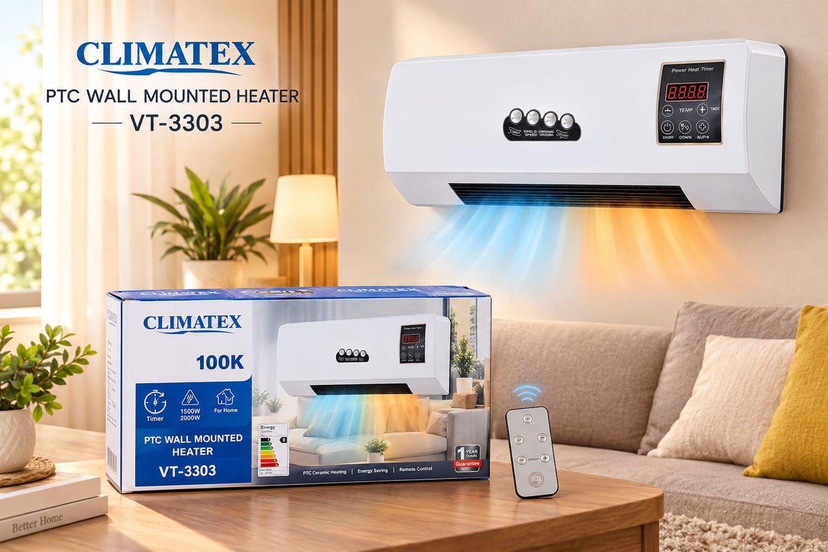 Climatex وحدة تدفئة وتبريد مثبتة على الحائط