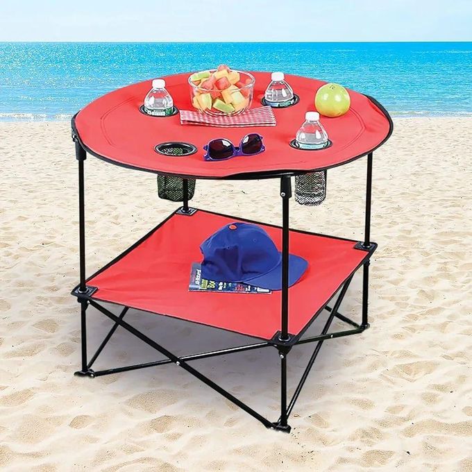 Table de Camping طاولة تخييم قابلة للطي من طبقتين