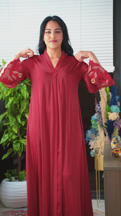 Abaya Femme Brodée – Coupe Élégante & Fluide