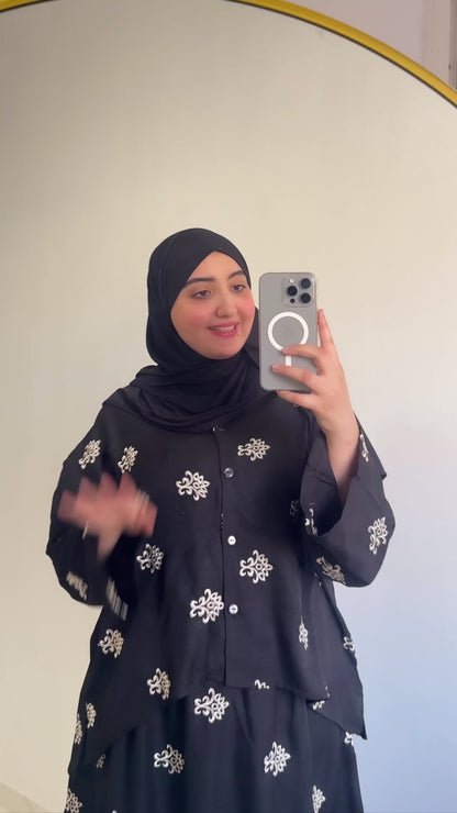 Ensemble Femme Panda en Laine Brodée – Élégant & Confortable