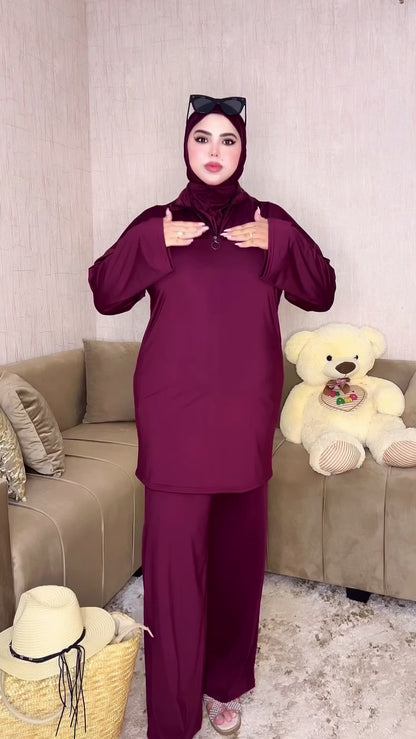 Burkini Femme 3 Pièces – Ensemble Modeste & Confortable