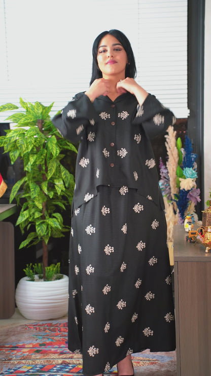 Ensemble Femme Panda en Laine Brodée – Élégant & Confortable