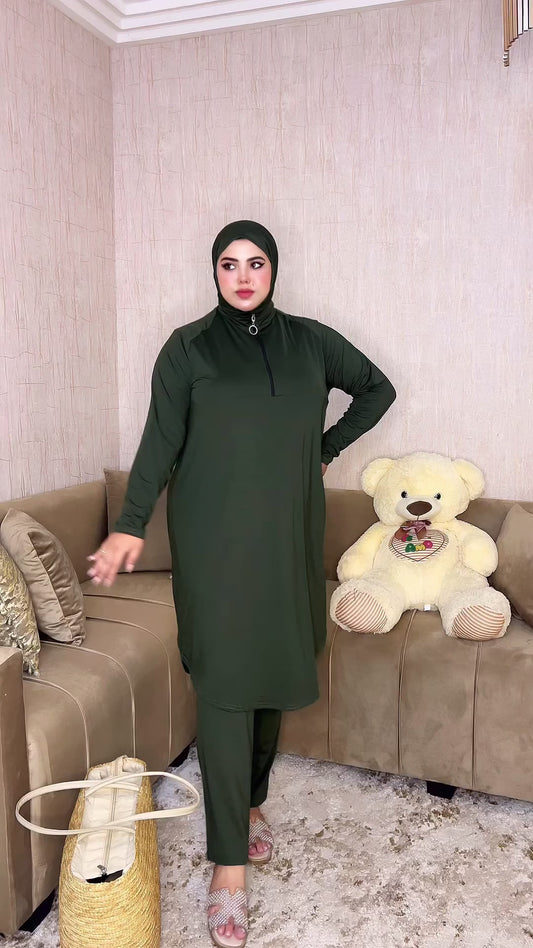 Burkini Femme Cash Terrazzo – Ensemble Élégant & Confortable