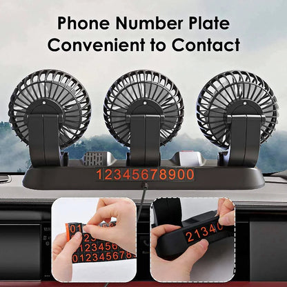 Ventilateur 3 têtesمبرد سيارة دوار بثلاثة رؤوس