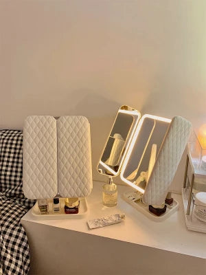 Miroir مرآة مكياج ثلاثية الطي