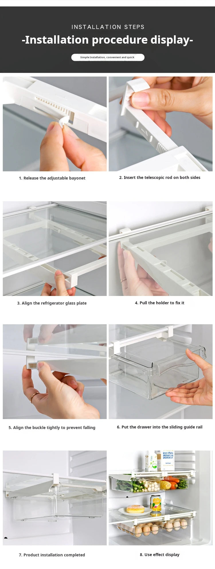 Boîte de rangement réfrigérateur صندوق تخزين الطعام للثلاجة