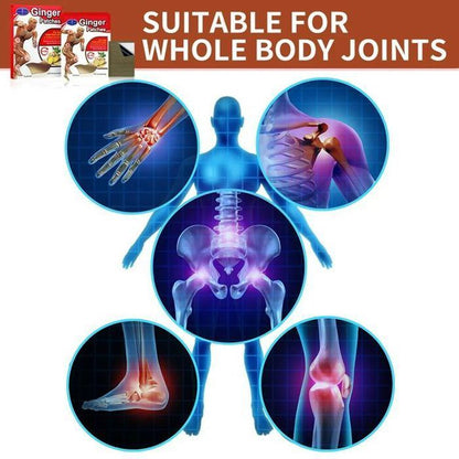12 Patchs au gingembre pour soulager rapidement ١٢ رقعة زنجبيل لتخفيف آلام العضلات والمفاصل