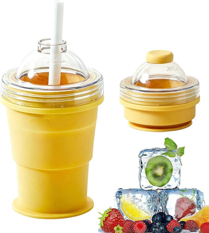 Gobelet à glaçons pliable 2 en 1 كوب مكعبات الثلج