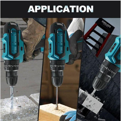 Perceuse Visseuse 36V مثقاب لاسلكي 36 فولت مع بطاريتين وملحقات