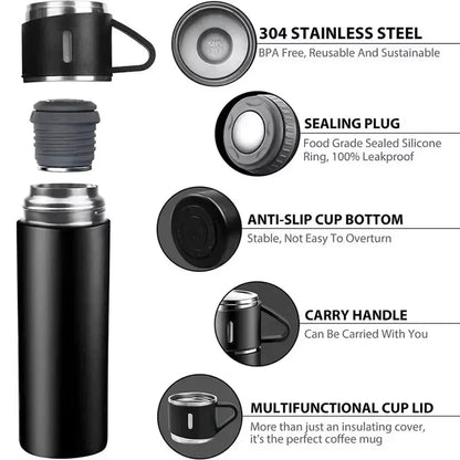 Un ensemble de thermos مجموعة من الترمسات
