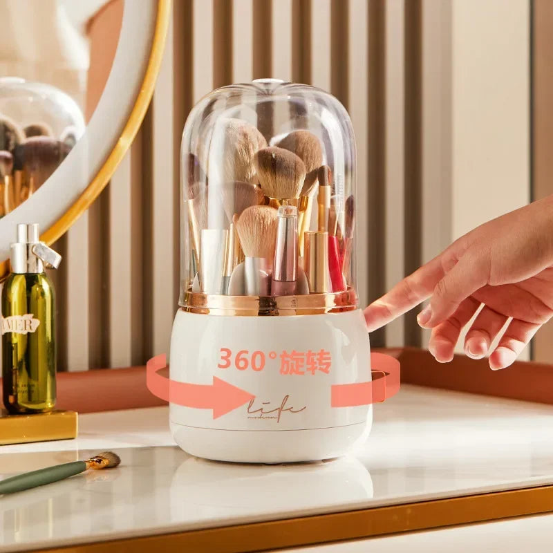 360 ° Organisateur حامل فرش المكياج