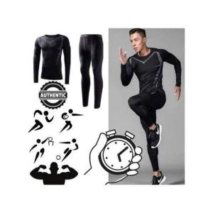 Survêtement de sport pour hommes طقم ضغط كامل بأكمام طويلة