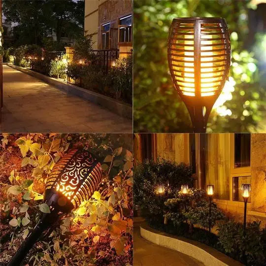 solar flame مصباح للحديقة