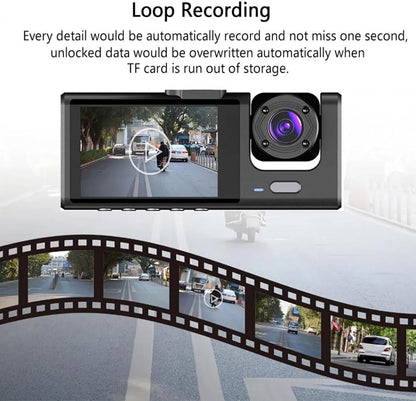 1080P جهاز تسجيل فيديو رقمي للمراقبة للسيارات Caméra de tableau de bord pour sécurité de voiture