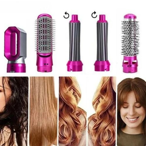 5en1Brosse à cheveux مجفف شعر مع مشط