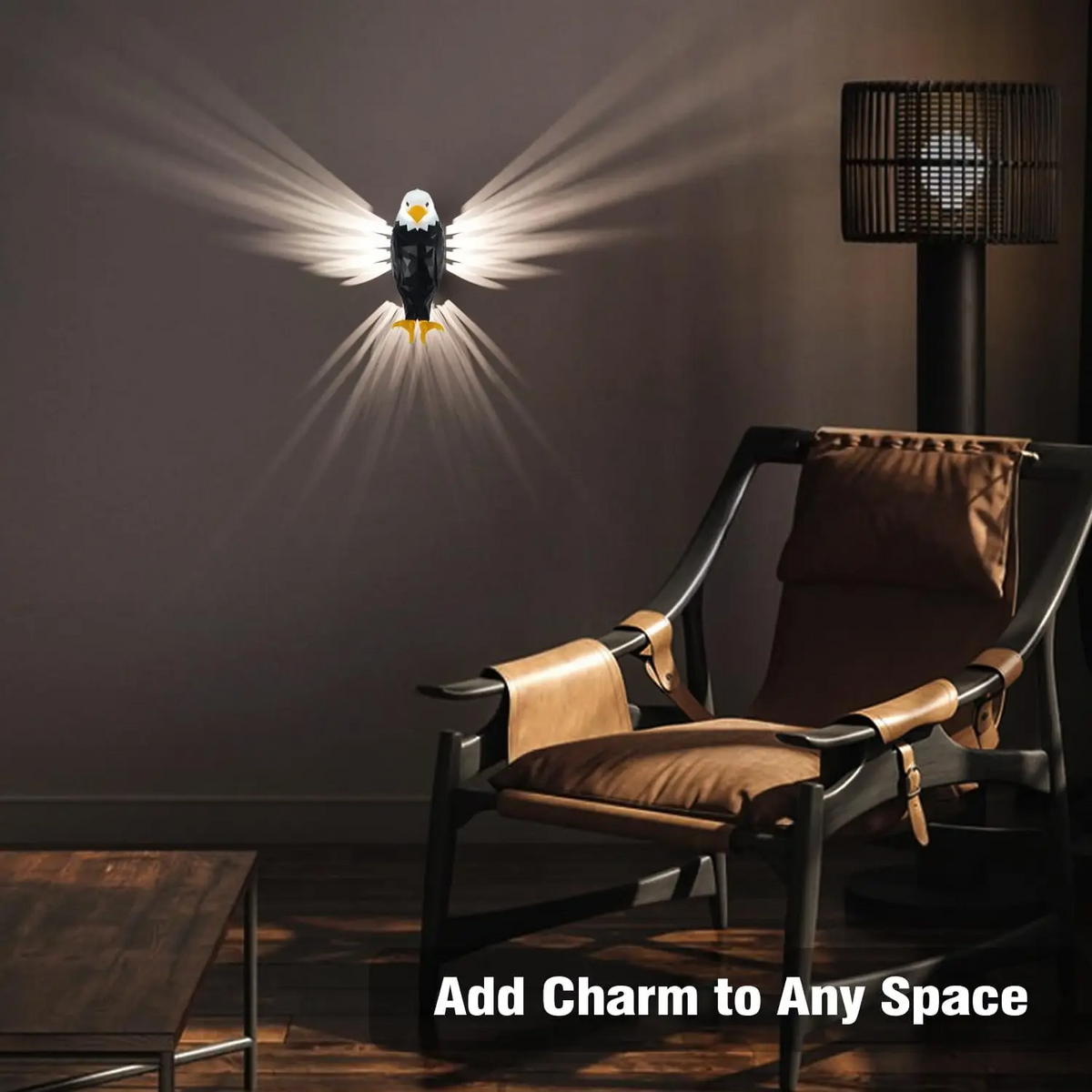 مصباح حائط ديكوري على شكل نسر LED - Applique murale Aigle Royal avec lumière œil de lion