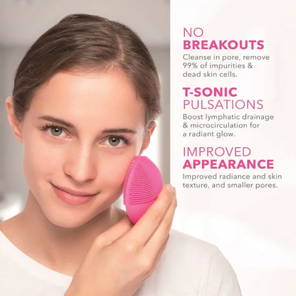 منظف الوجه السيليكون الاهتزازي USB - Rechargeable Silicone Face Brush